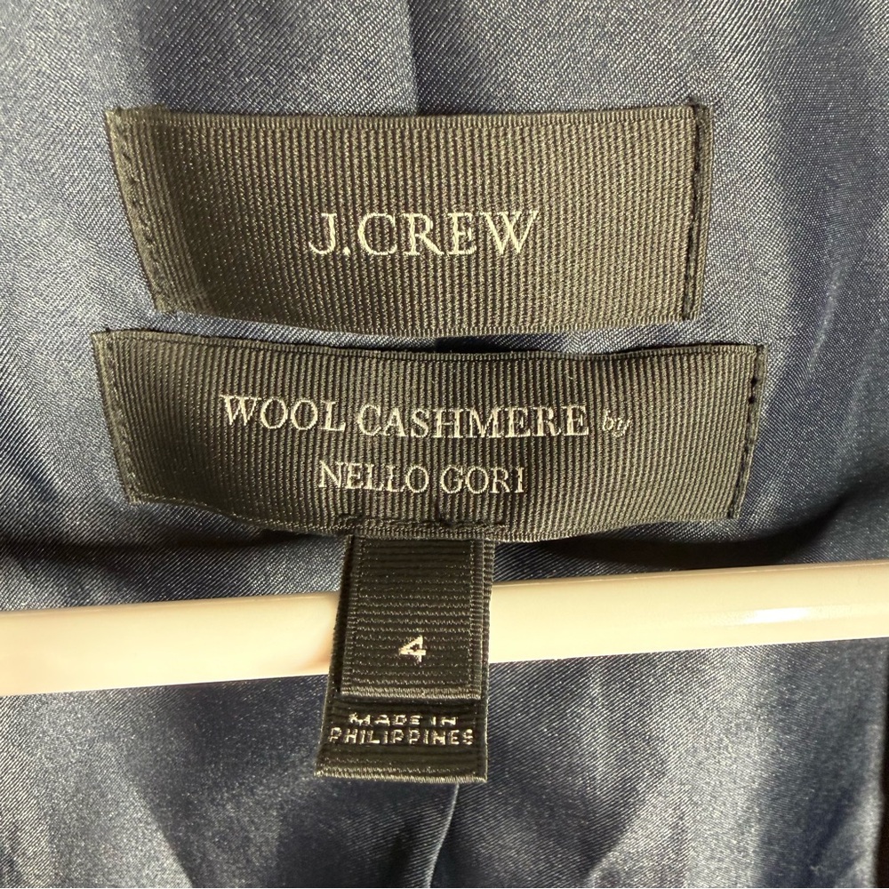 J. Crew Wool Cashmere by Nello Gori Navy Peacoat - Picture 13 of 14